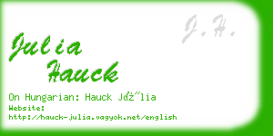 julia hauck business card